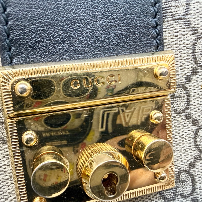 GUCCI🖤黑Padlock小號托特包498156-14