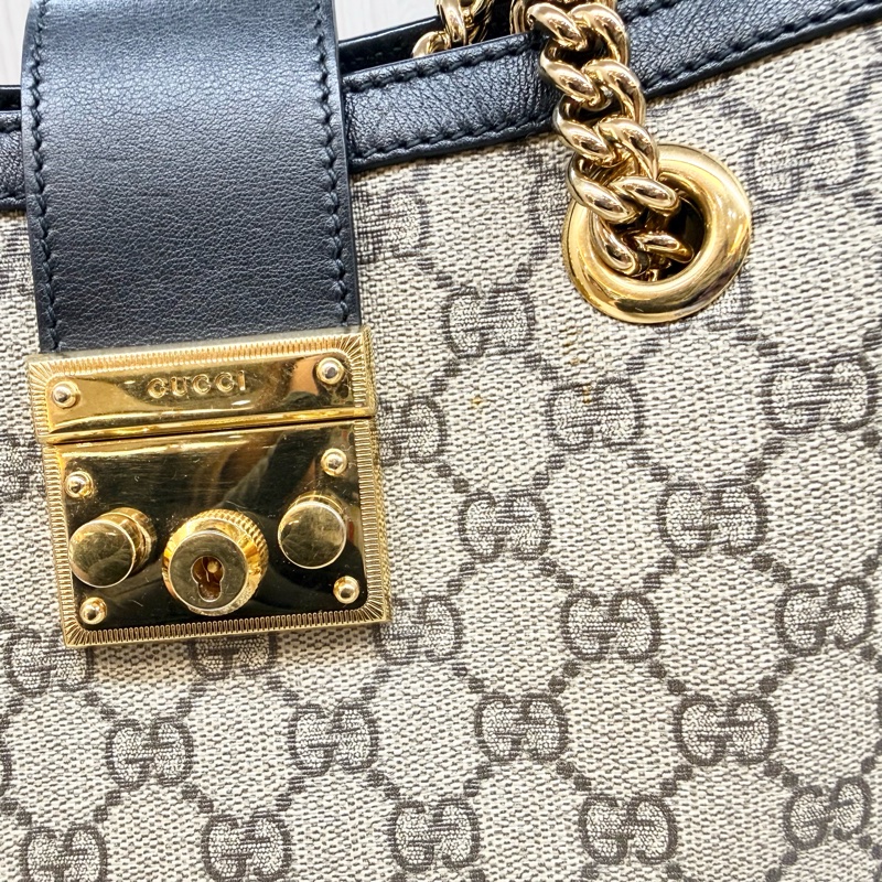 GUCCI🖤黑Padlock小號托特包498156-15