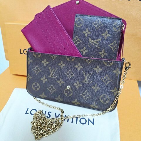 近新芯片款  LV原信封式  3合1 鏈條包  /法國製/LV原廠盒、LV原廠防塵套，LV原廠紙袋