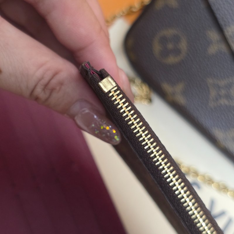 母親節禮物精選降價 近新芯片款 LV原信封式 3合1 鏈條包 /法國製/LV原廠盒、LV原廠防塵套,LV原廠紙袋-16