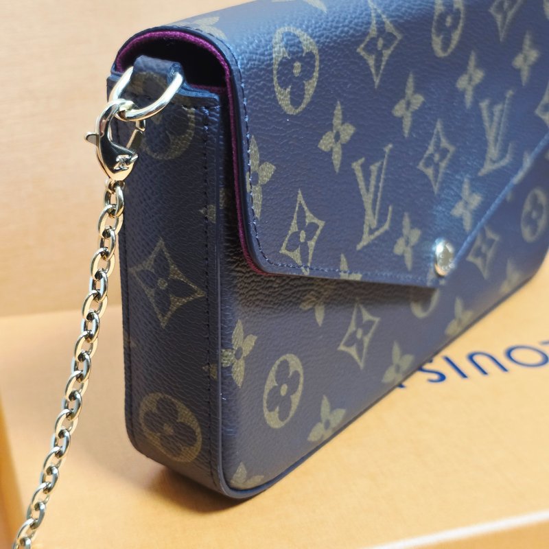 母親節禮物精選降價 近新芯片款 LV原信封式 3合1 鏈條包 /法國製/LV原廠盒、LV原廠防塵套,LV原廠紙袋-31