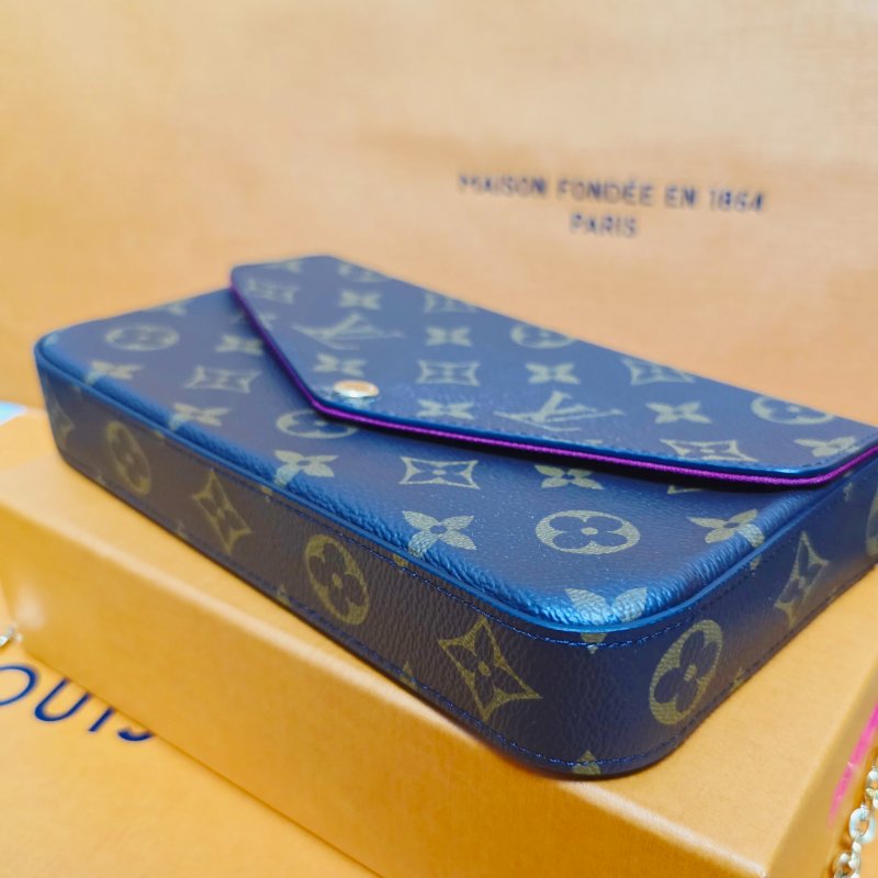 母親節禮物精選降價 近新芯片款 LV原信封式 3合1 鏈條包 /法國製/LV原廠盒、LV原廠防塵套,LV原廠紙袋-35