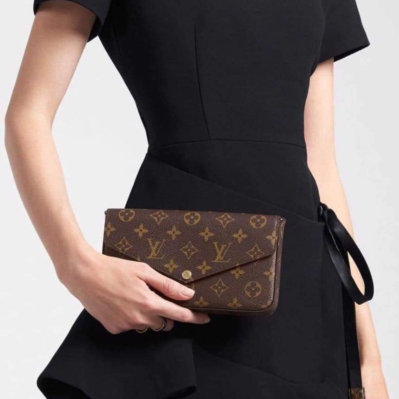 母親節禮物精選降價 近新芯片款 LV原信封式 3合1 鏈條包 /法國製/LV原廠盒、LV原廠防塵套,LV原廠紙袋-51