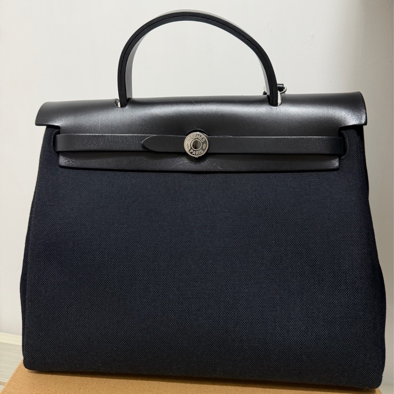 Hermès Herbag 31黑銀-5