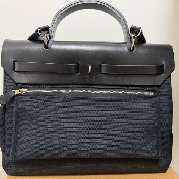 Hermès Herbag 31黑銀-6
