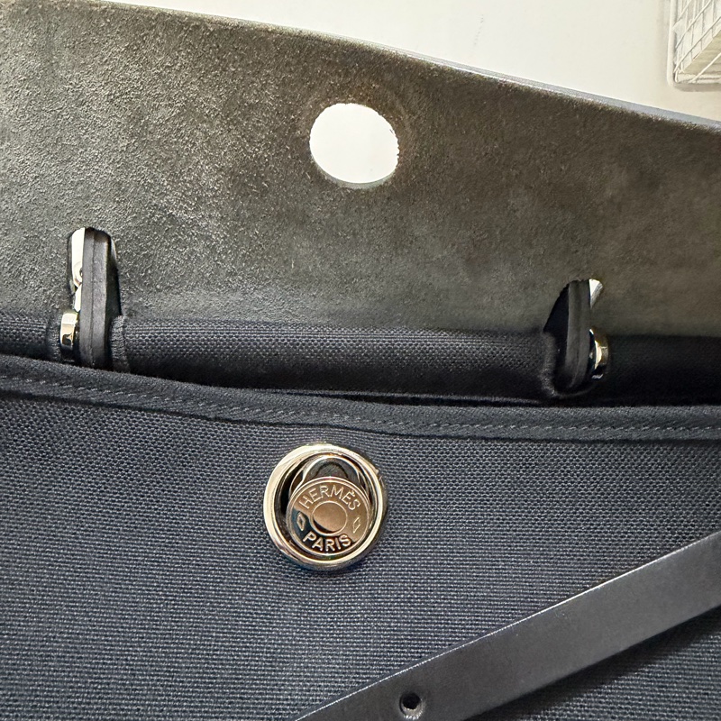 Hermès Herbag 31黑銀-9