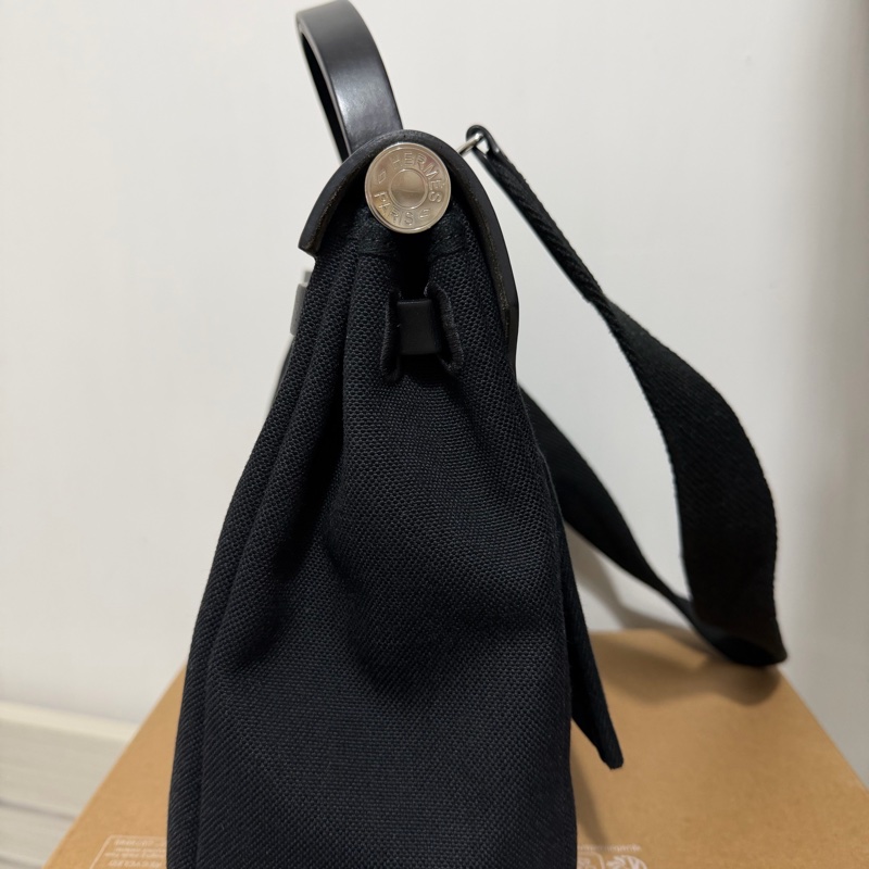 Hermès Herbag 31黑銀-15
