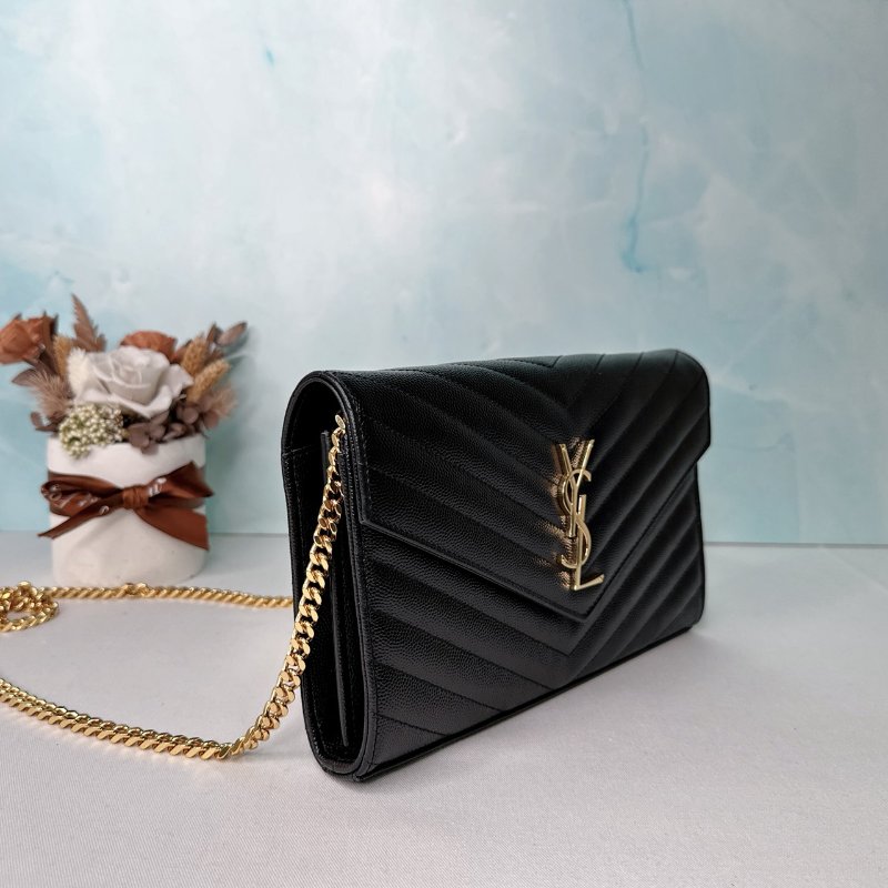 YSL 經典黑金信封woc鏈帶包-3