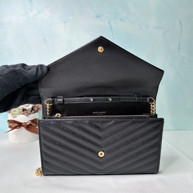 YSL 經典黑金信封woc鏈帶包-4