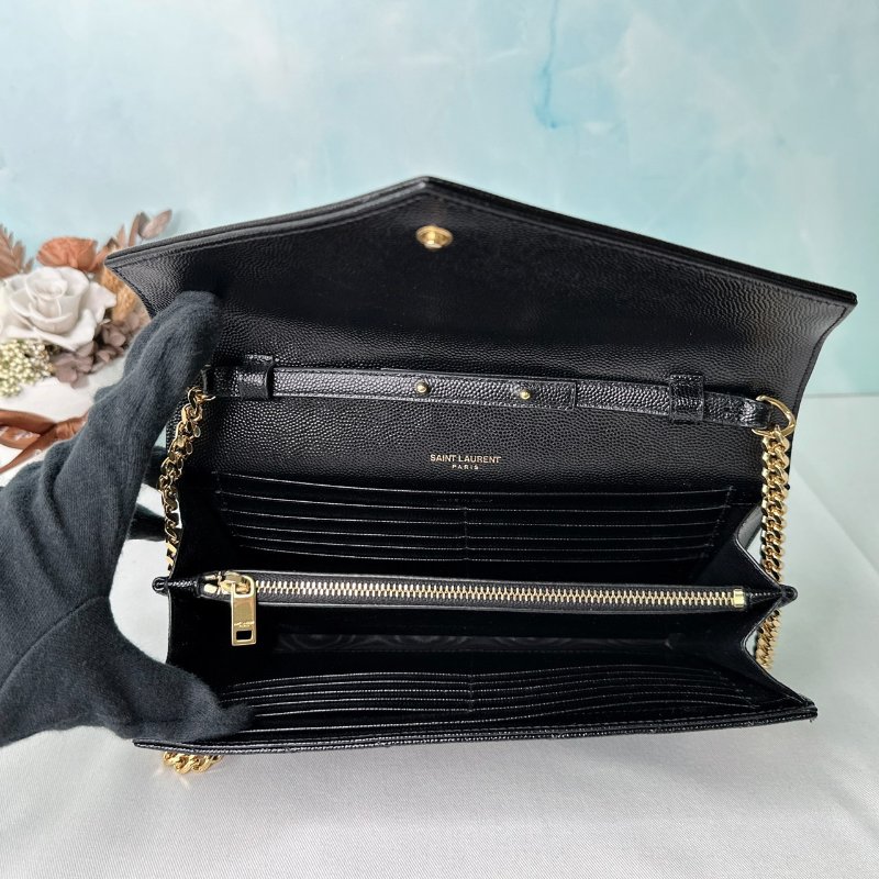 YSL 經典黑金信封woc鏈帶包-5