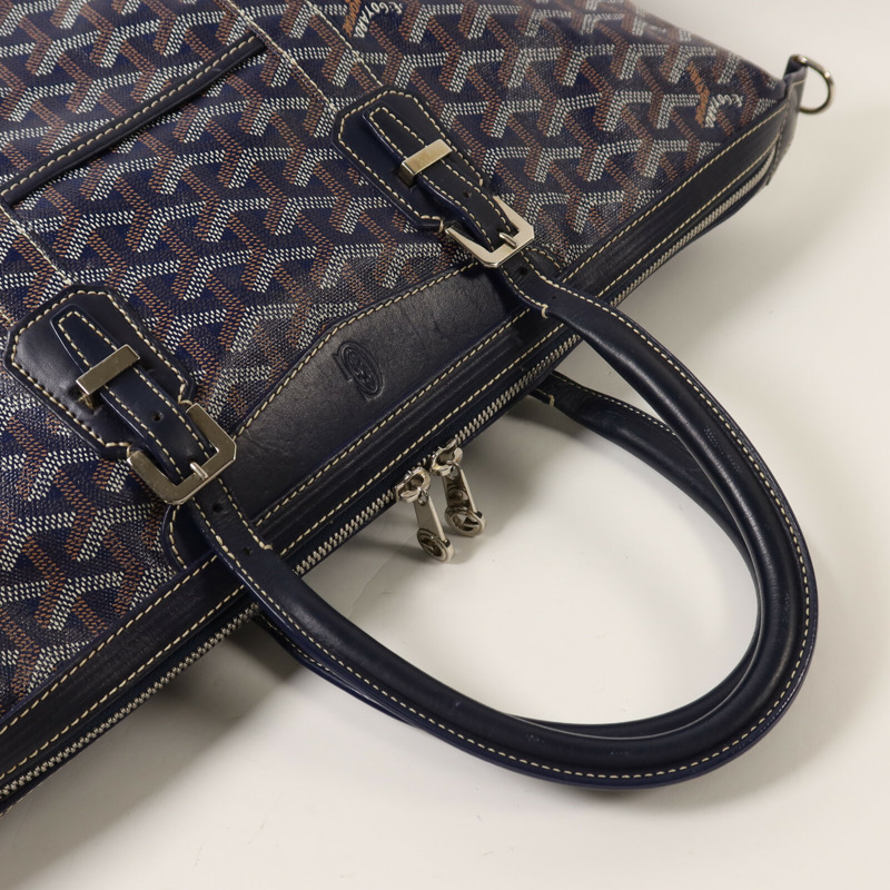 GOYARD 塗層帆布Pre-Owned Boeing Travel Bag銀扣手挽袋-4