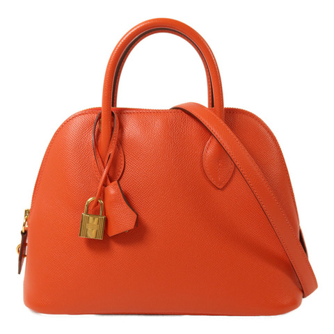 HERMES Epsom皮革Bolide 27金扣手挽肩背兩用袋Capucine