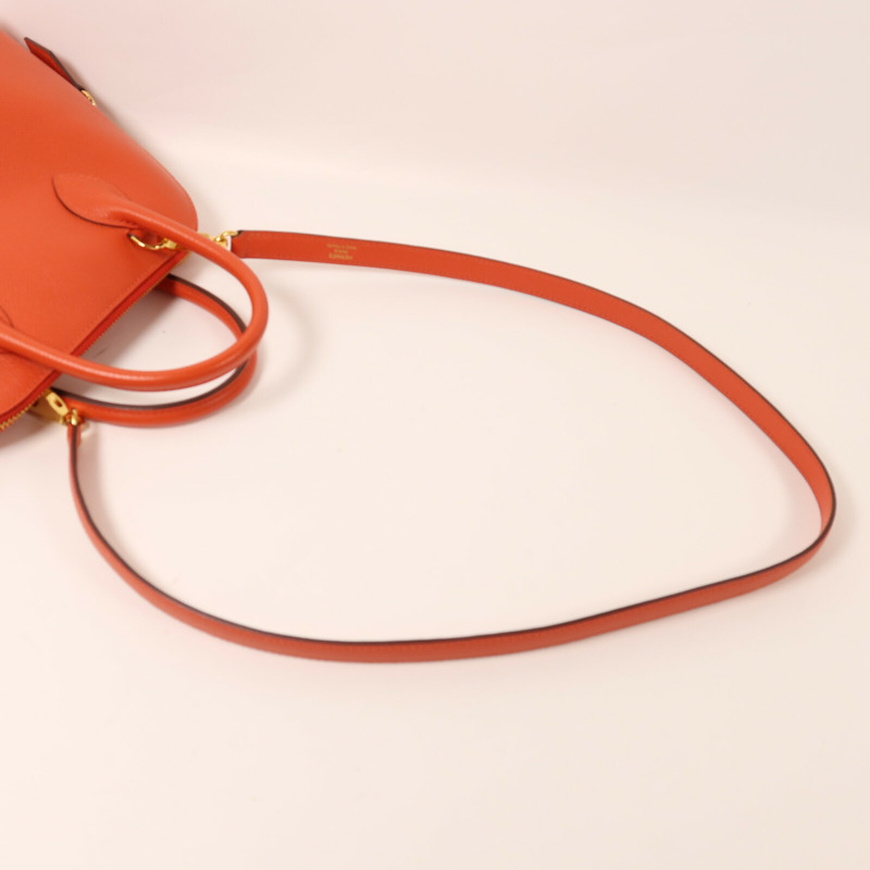 HERMES Epsom皮革Bolide 27金扣手挽肩背兩用袋Capucine-7