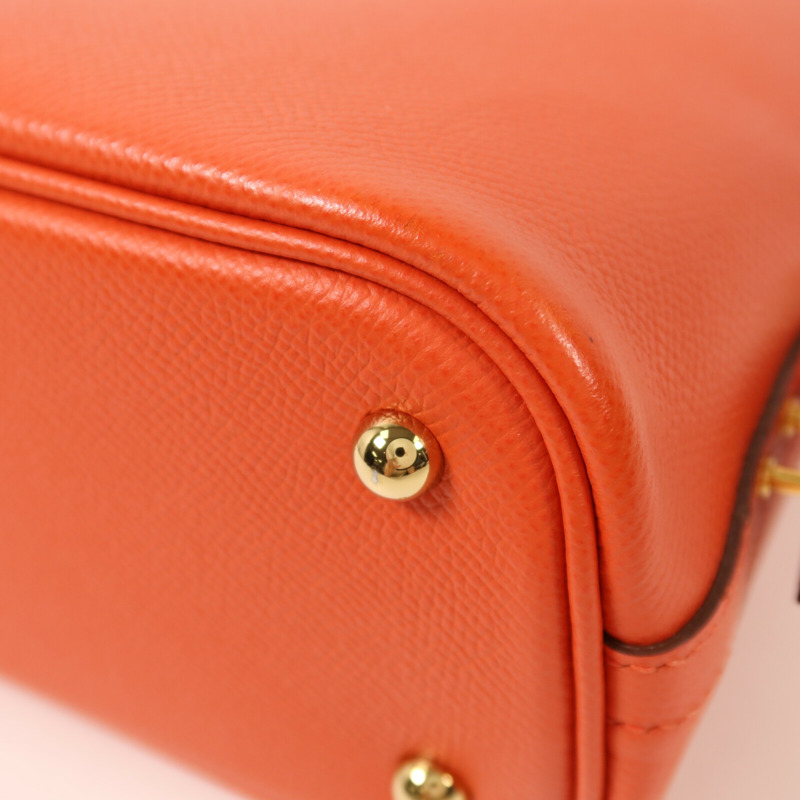 HERMES Epsom皮革Bolide 27金扣手挽肩背兩用袋Capucine-14