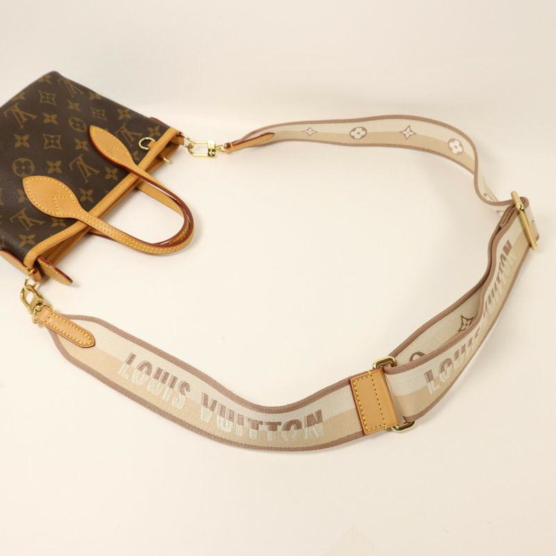 LOUIS VUITTON Monogram Neverfull BB金扣手挽肩背兩用袋-7