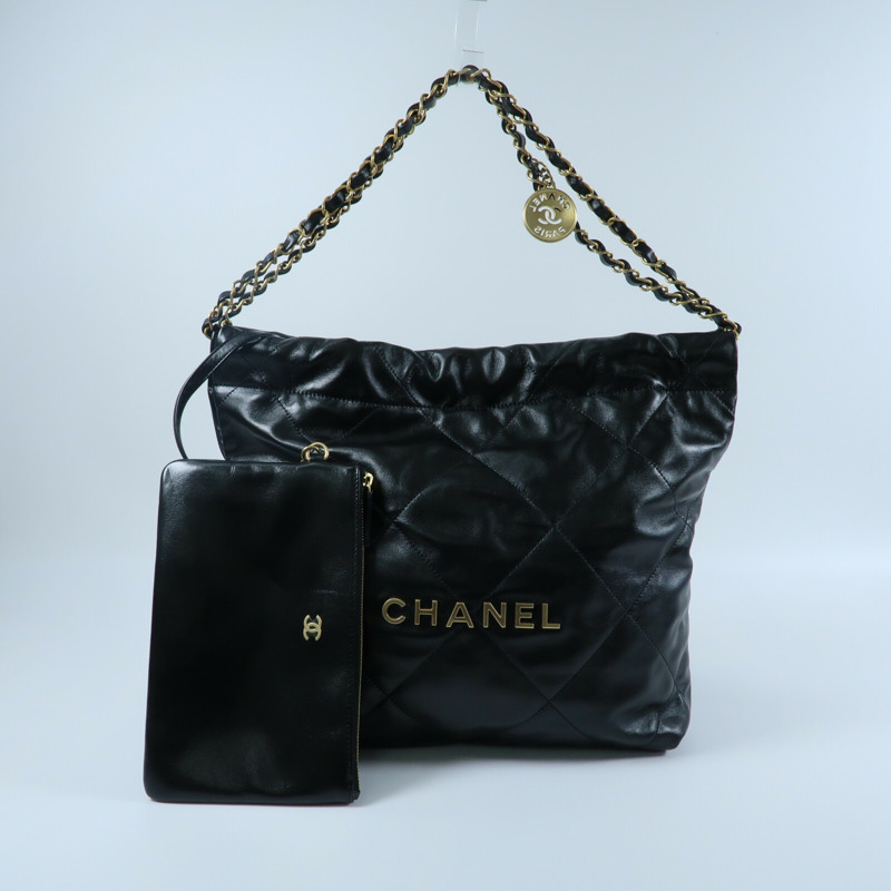 CHANEL 牛皮皮革Chanel 22 Small鏈帶肩背袋-11