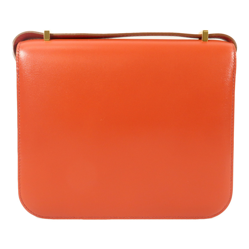 HERMES Tadelakt皮革Constance Mini肩背袋Sanguine-1