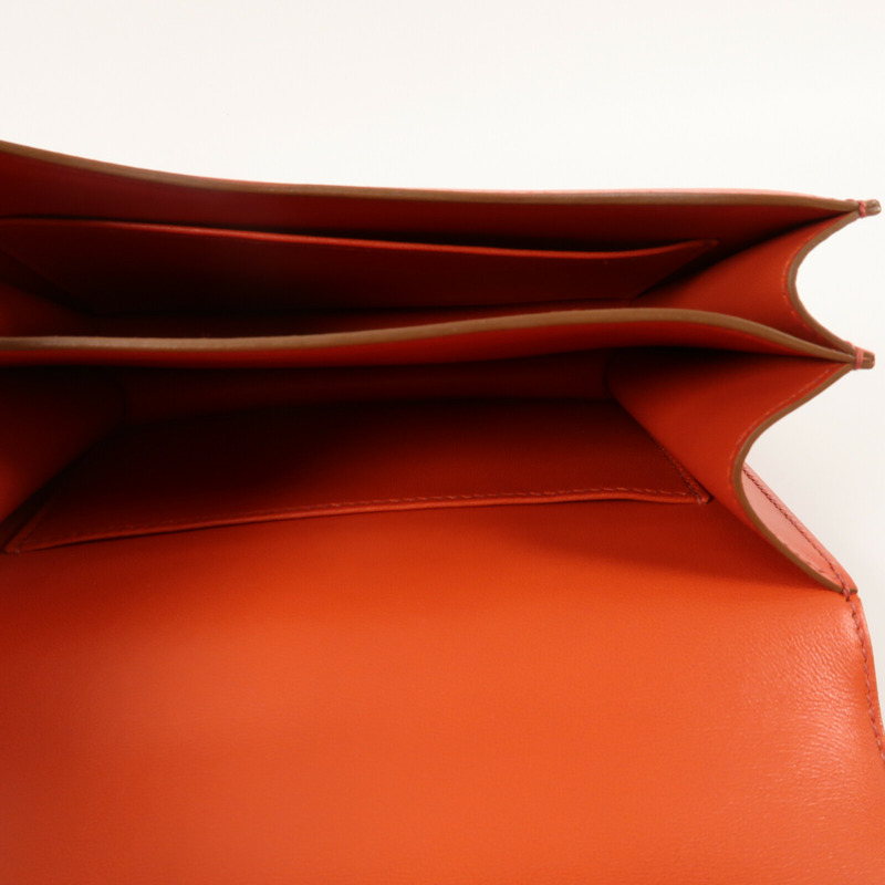 HERMES Tadelakt皮革Constance Mini肩背袋Sanguine-4