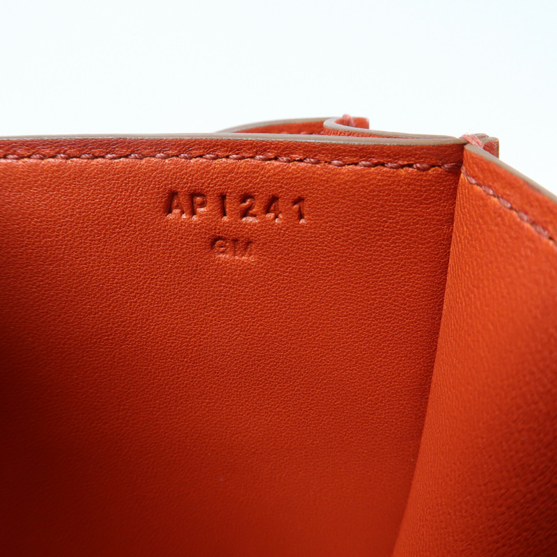 HERMES Tadelakt皮革Constance Mini肩背袋Sanguine-7