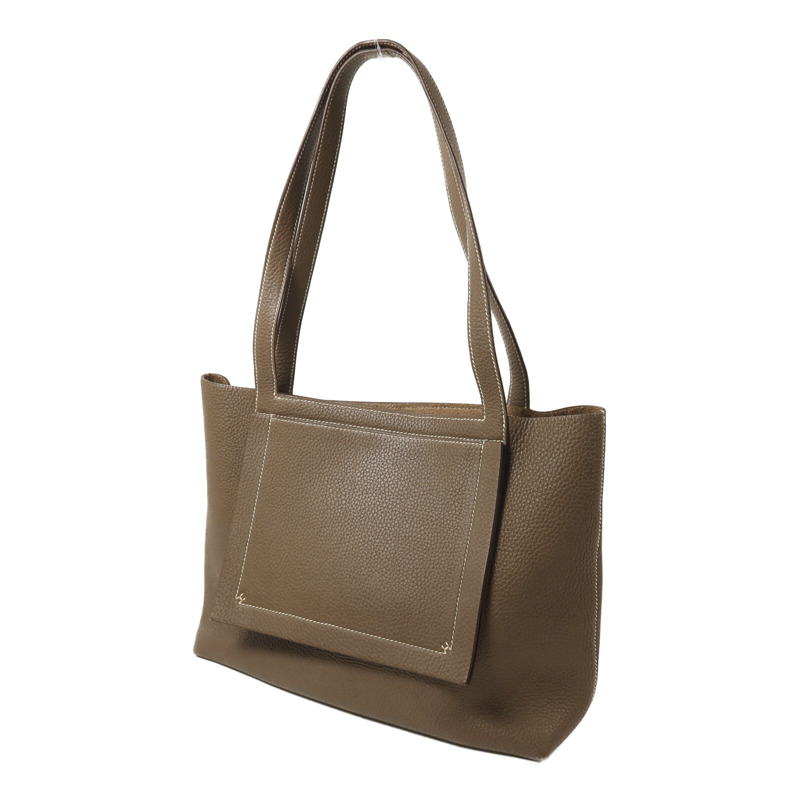 HERMES Clemence皮革Cabasellier 31手挽袋Etoupe-2