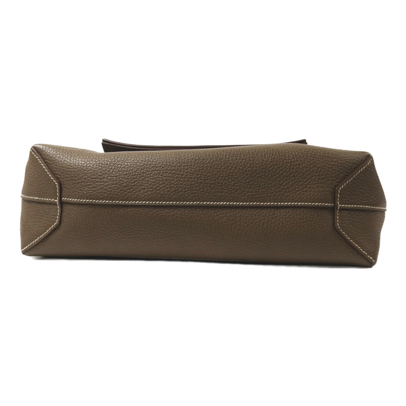 HERMES Clemence皮革Cabasellier 31手挽袋Etoupe-3