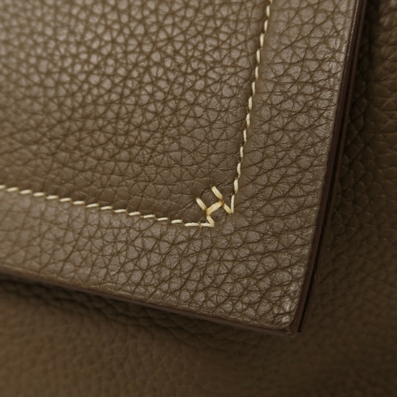 HERMES Clemence皮革Cabasellier 31手挽袋Etoupe-5