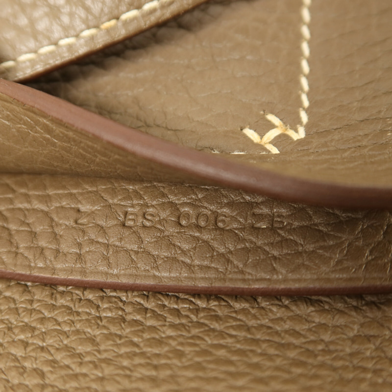 HERMES Clemence皮革Cabasellier 31手挽袋Etoupe-13