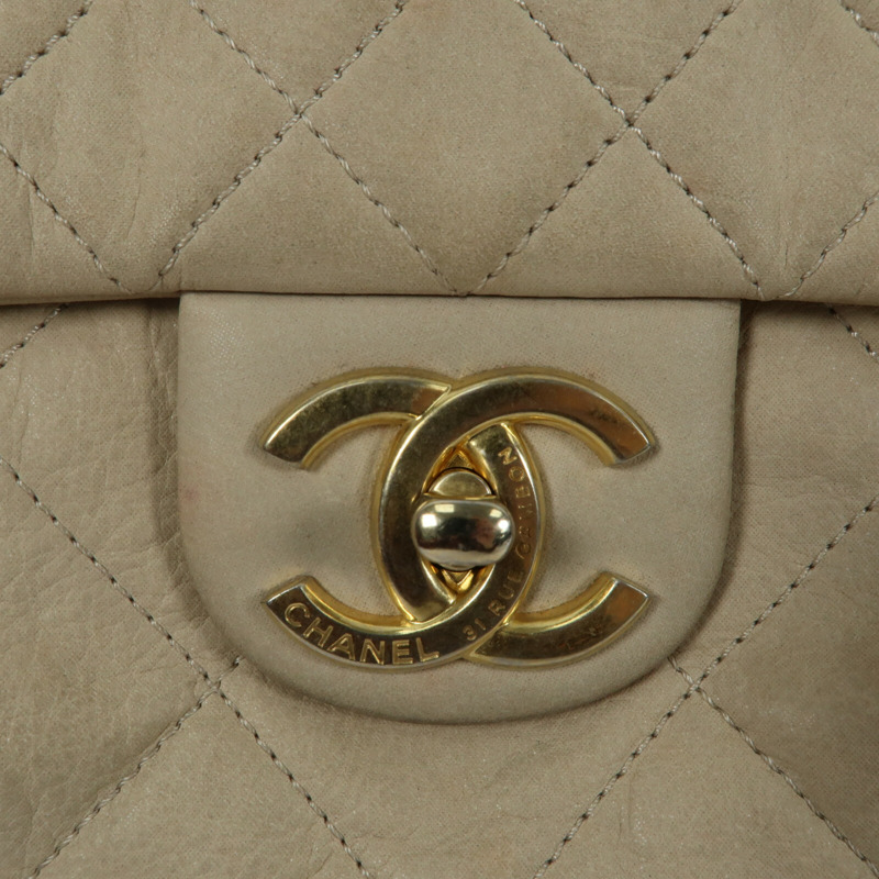 CHANEL 牛皮皮革Chain Shoulder鏈帶肩背袋-5