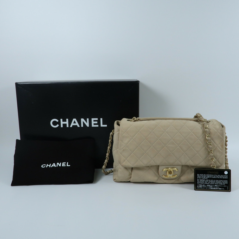 CHANEL 牛皮皮革Chain Shoulder鏈帶肩背袋-10