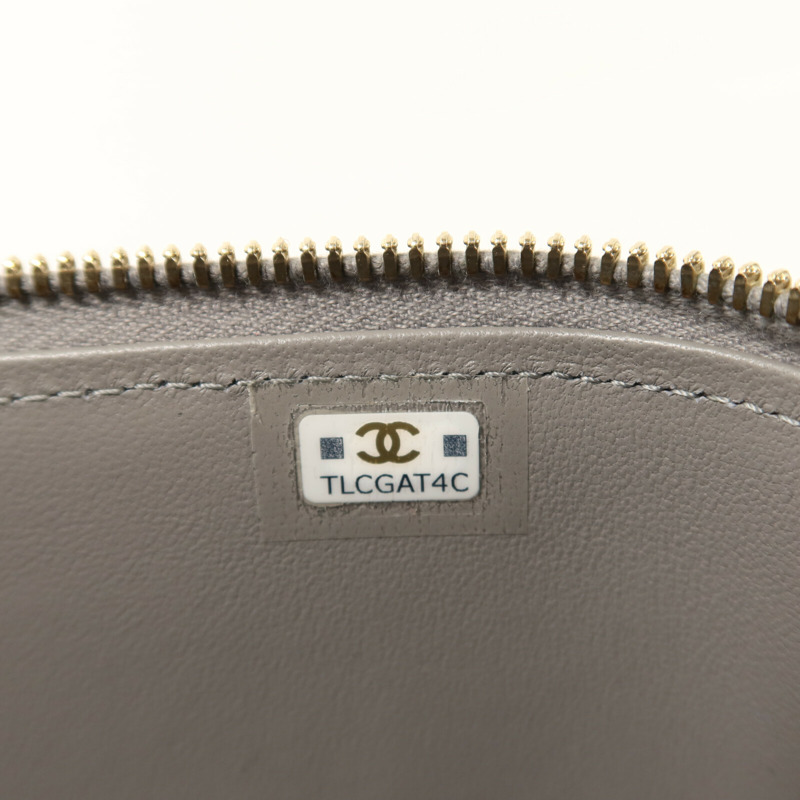 CHANEL 羊皮皮革Vanity Case金扣鏈帶手挽肩背兩用袋-6