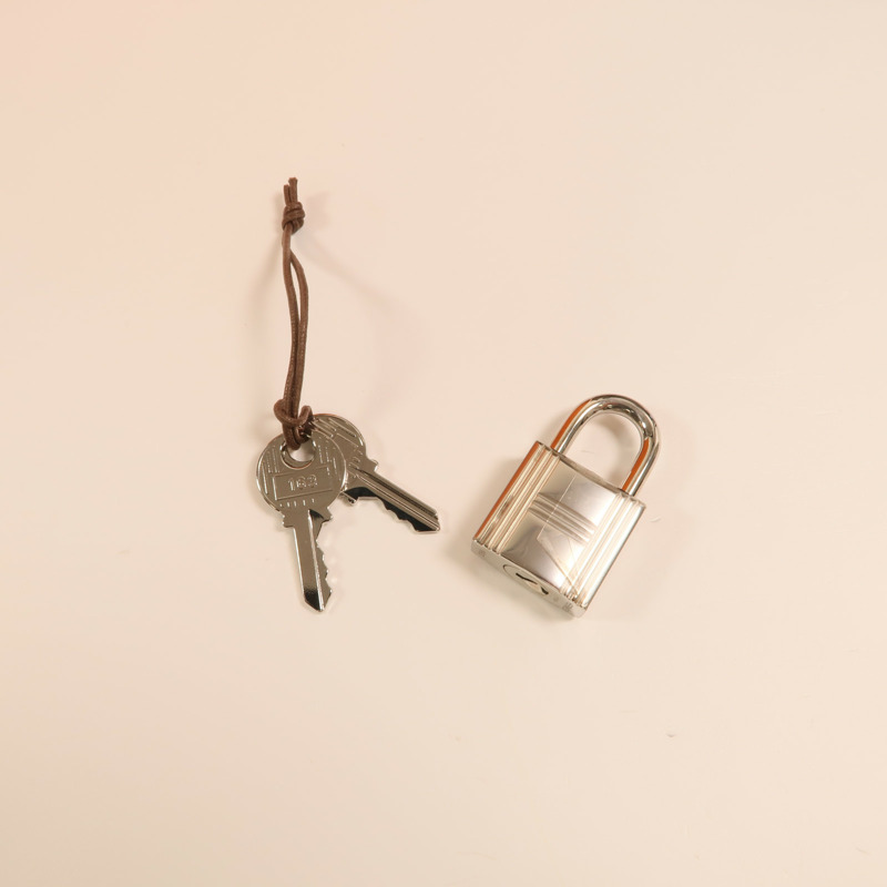 HERMES Clemence皮革Picotin PM銀扣手挽袋Etoupe-10