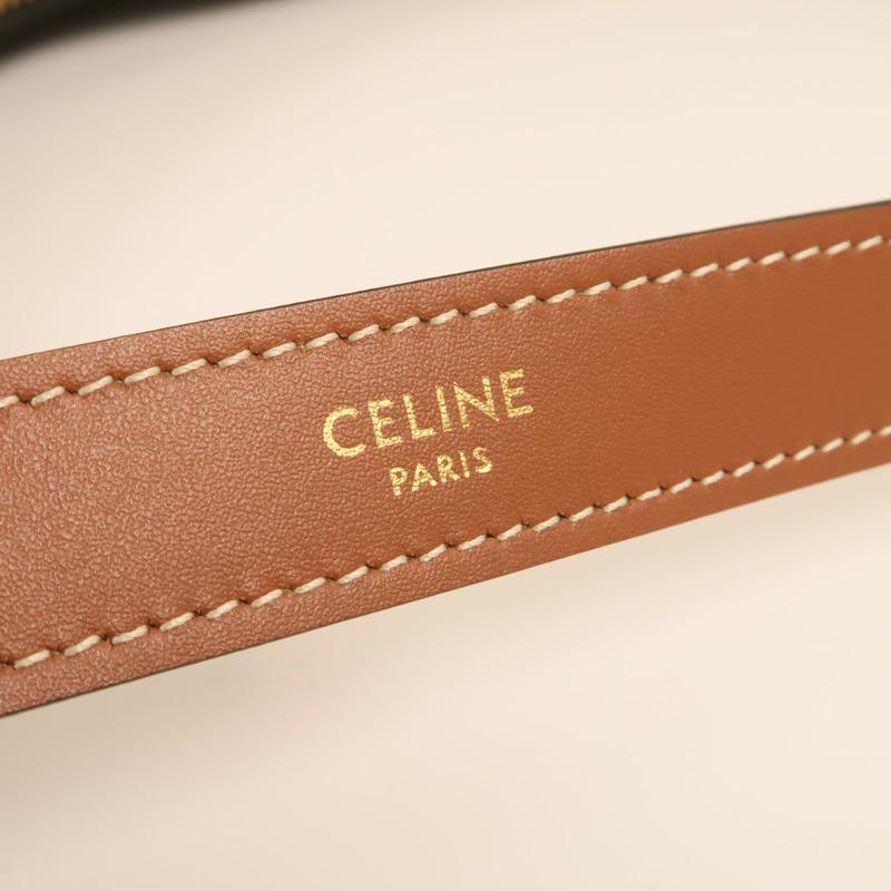 CELINE 塗層帆布Ava金扣肩背袋-5