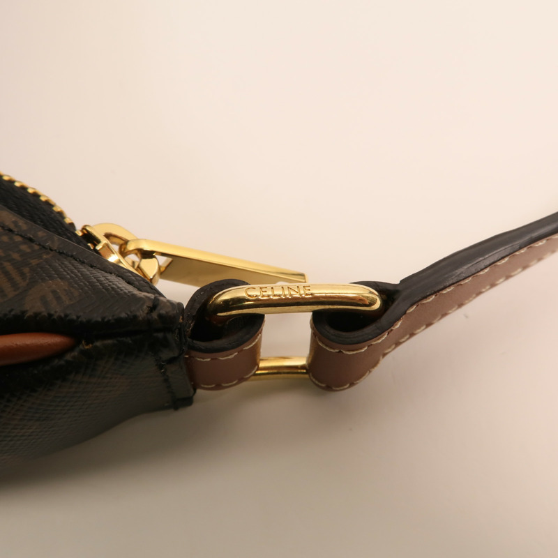 CELINE 塗層帆布Ava金扣肩背袋-13