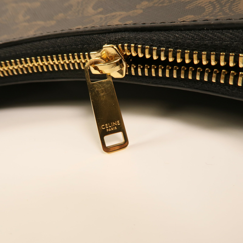 CELINE 塗層帆布Ava金扣肩背袋-14