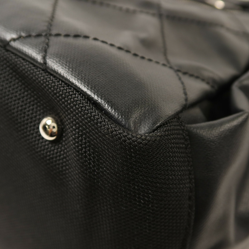 CHANEL 塗層帆布Paris-Biarritz Tote Bag銀扣手挽袋-13