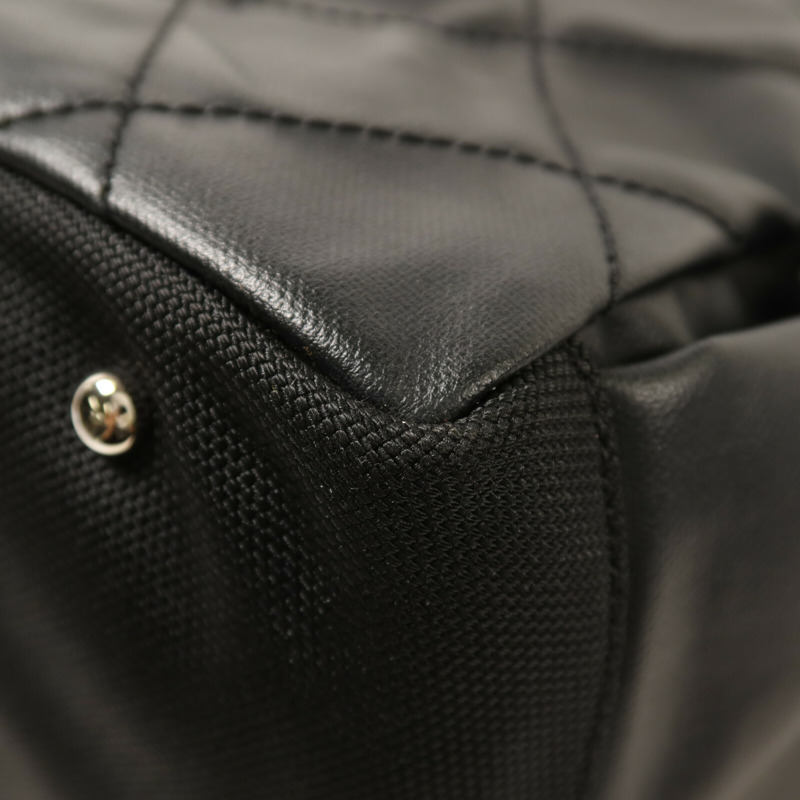 CHANEL 塗層帆布Paris-Biarritz Tote Bag銀扣手挽袋-15