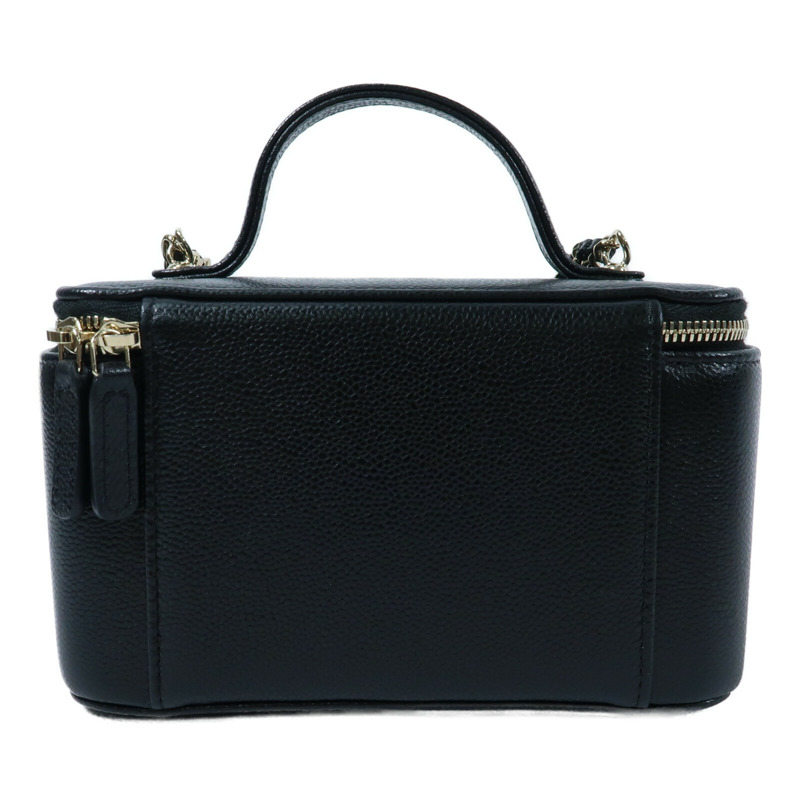CHANEL 牛皮皮革Vanity Case鏈帶手挽肩背兩用袋-1