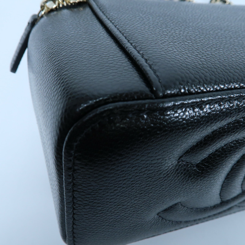 CHANEL 牛皮皮革Vanity Case鏈帶手挽肩背兩用袋-13