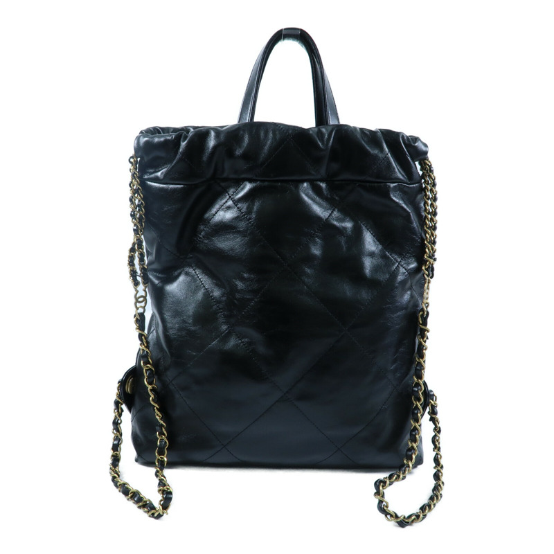 CHANEL 牛皮皮革Chanel 22 Backpack鏈帶背包-1