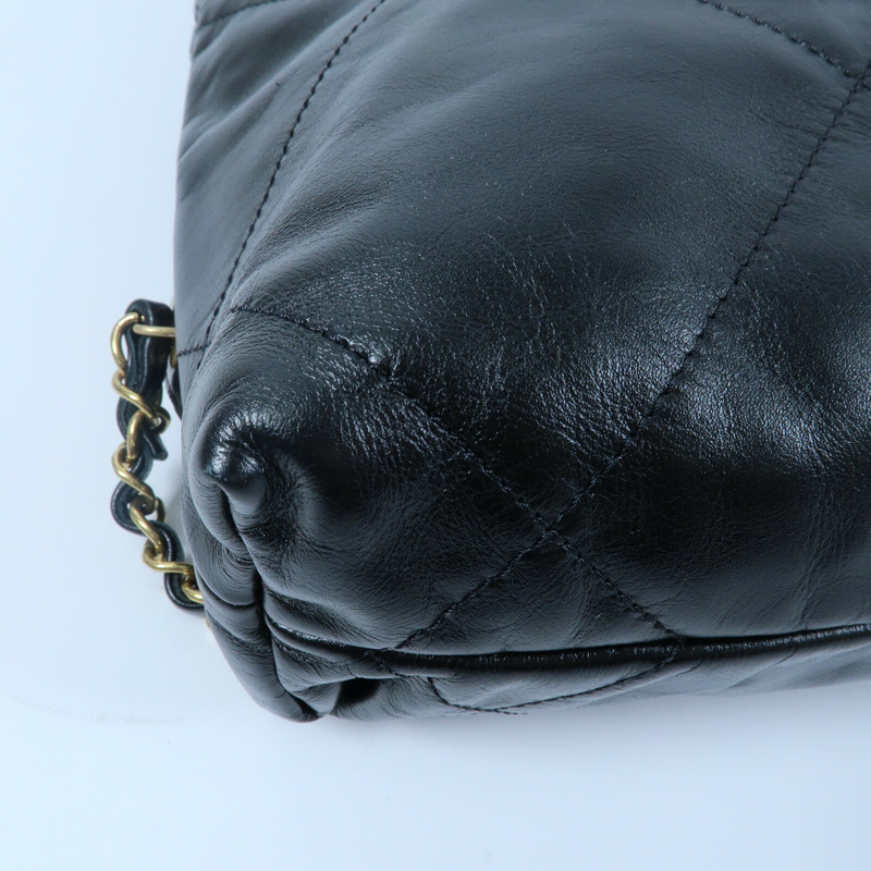 CHANEL 牛皮皮革Chanel 22 Backpack鏈帶背包-10