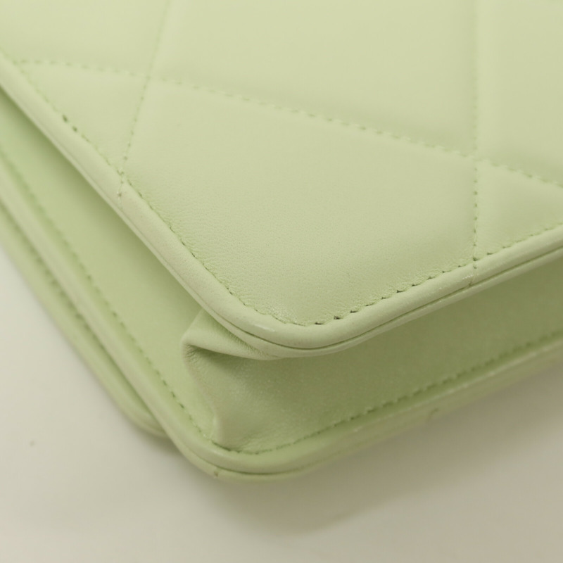 CHANEL 羊皮皮革Chanel 19 Wallet On Chain鏈帶手挽肩背兩用袋-13