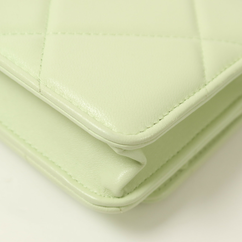 CHANEL 羊皮皮革Chanel 19 Wallet On Chain鏈帶手挽肩背兩用袋-14