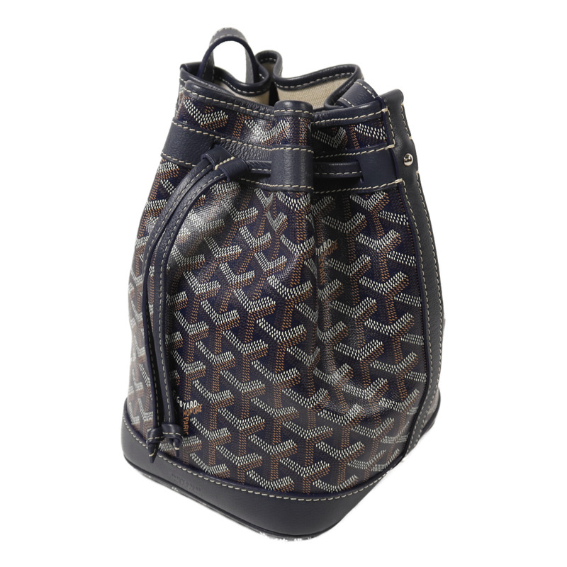 GOYARD 塗層帆布Petit Flot Bucket Bag銀扣肩背袋-2