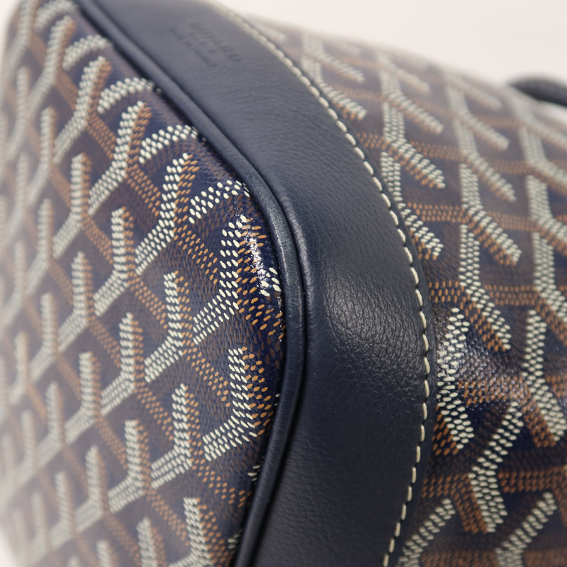 GOYARD 塗層帆布Petit Flot Bucket Bag銀扣肩背袋-11