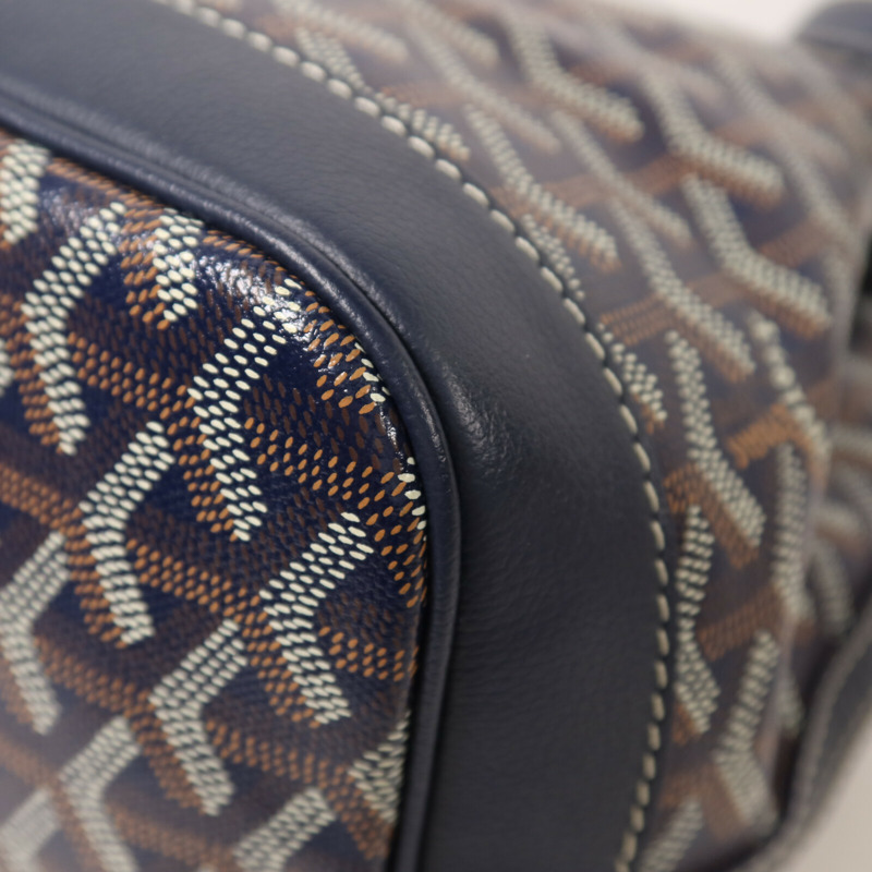 GOYARD 塗層帆布Petit Flot Bucket Bag銀扣肩背袋-13