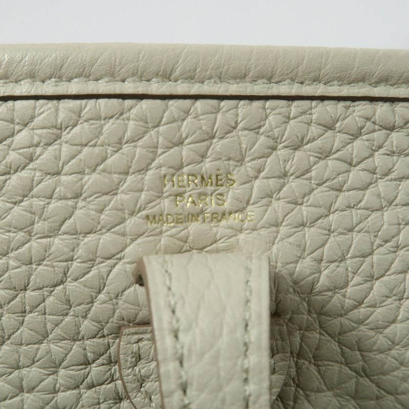 HERMES Clemence皮革Evelyne TPM肩背袋Beton-5
