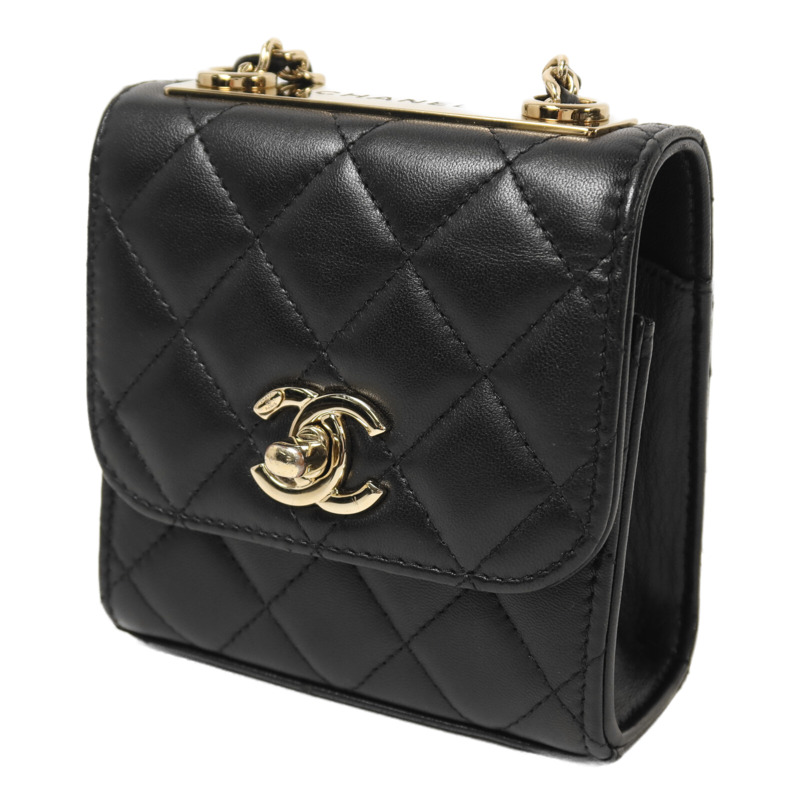 CHANEL 羊皮皮革Trendy CC Mini Flap Bag金扣鏈帶肩背袋-2