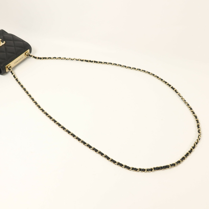 CHANEL 羊皮皮革Trendy CC Mini Flap Bag金扣鏈帶肩背袋-7