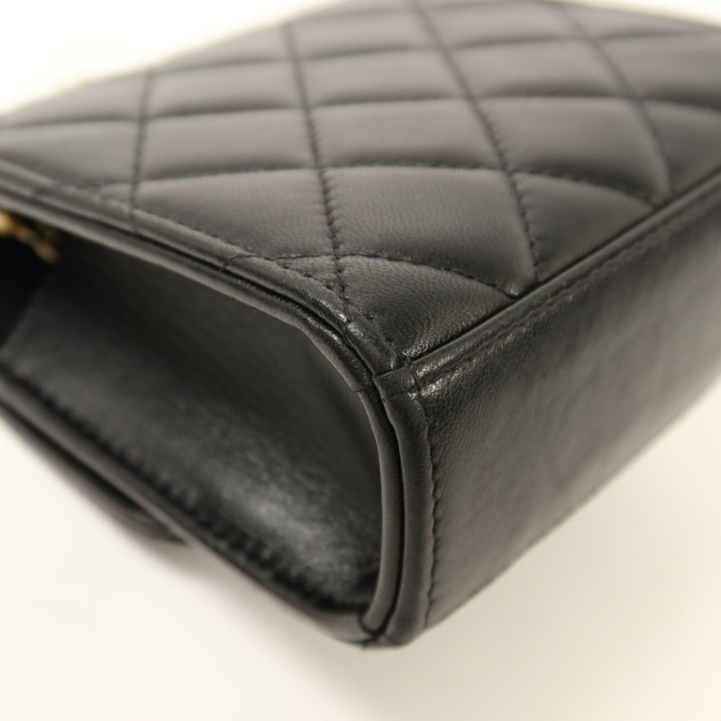 CHANEL 羊皮皮革Trendy CC Mini Flap Bag金扣鏈帶肩背袋-13