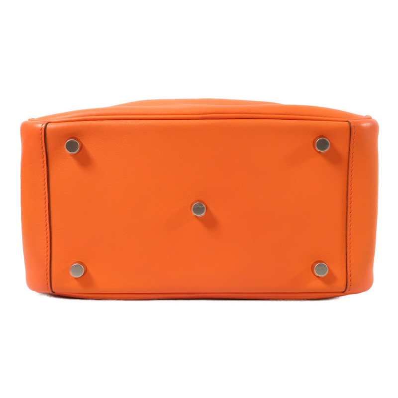 HERMES Swift皮革Lindy 26手挽肩背兩用袋Orange-3